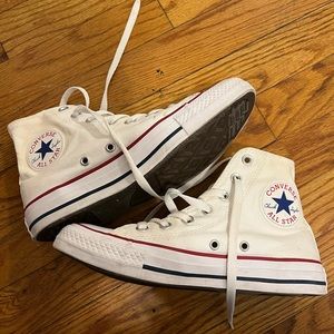 High top white converse, size 7!